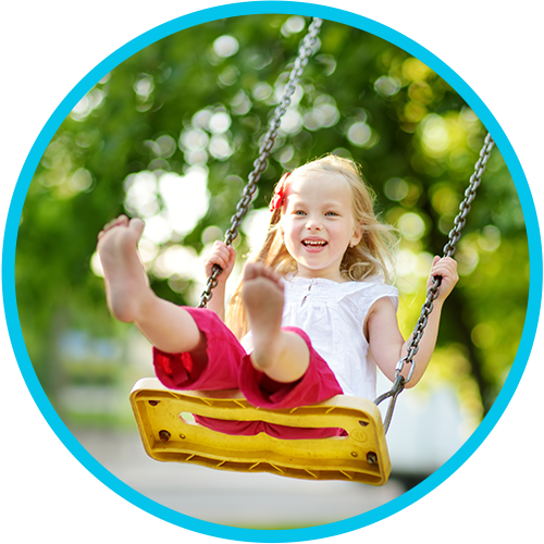 Girl on swing